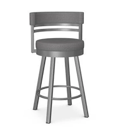 Customizable Calypso Counter Height Glass Table with 4 Ronny Counter Height Swivel Stools